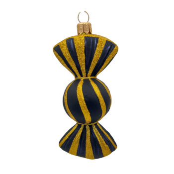 Cukierek czarny mat w paski