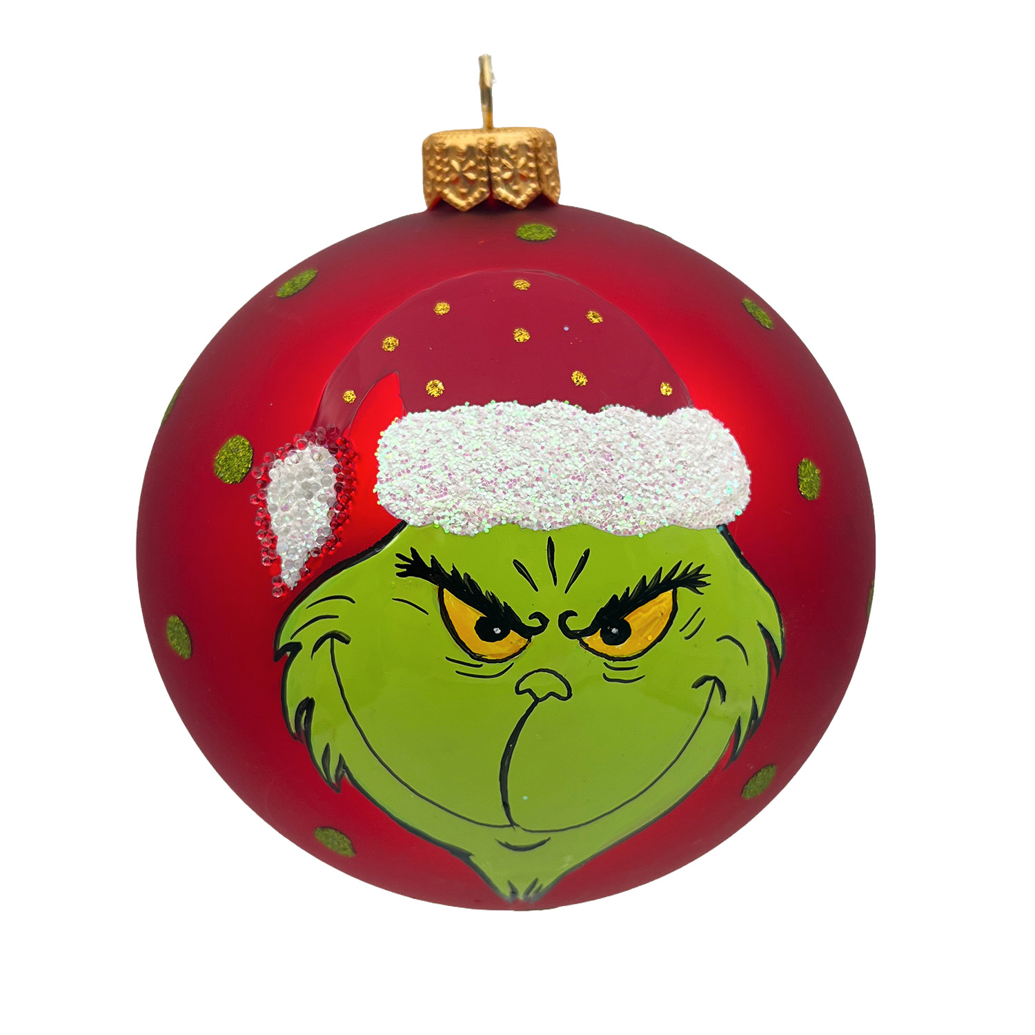 Ozdoba Okrągła, Bombka - Greench - Czerwony Mat